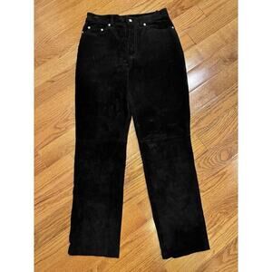 Vintage Paul Harris Design Suede Leather Pants Size 8 Hot Pants Inseam 30”